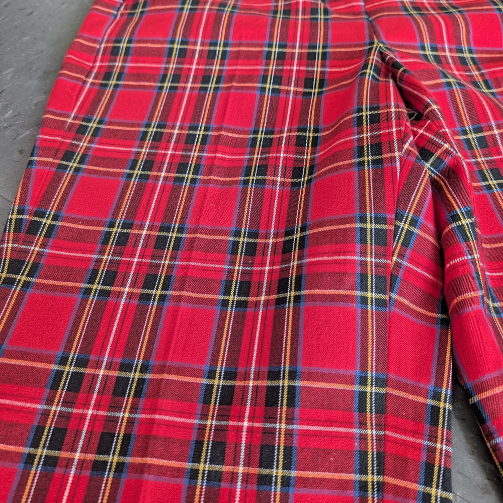 J. Crew Red and Black Plaid Women's Kallie Pants - Picture 2 of 6